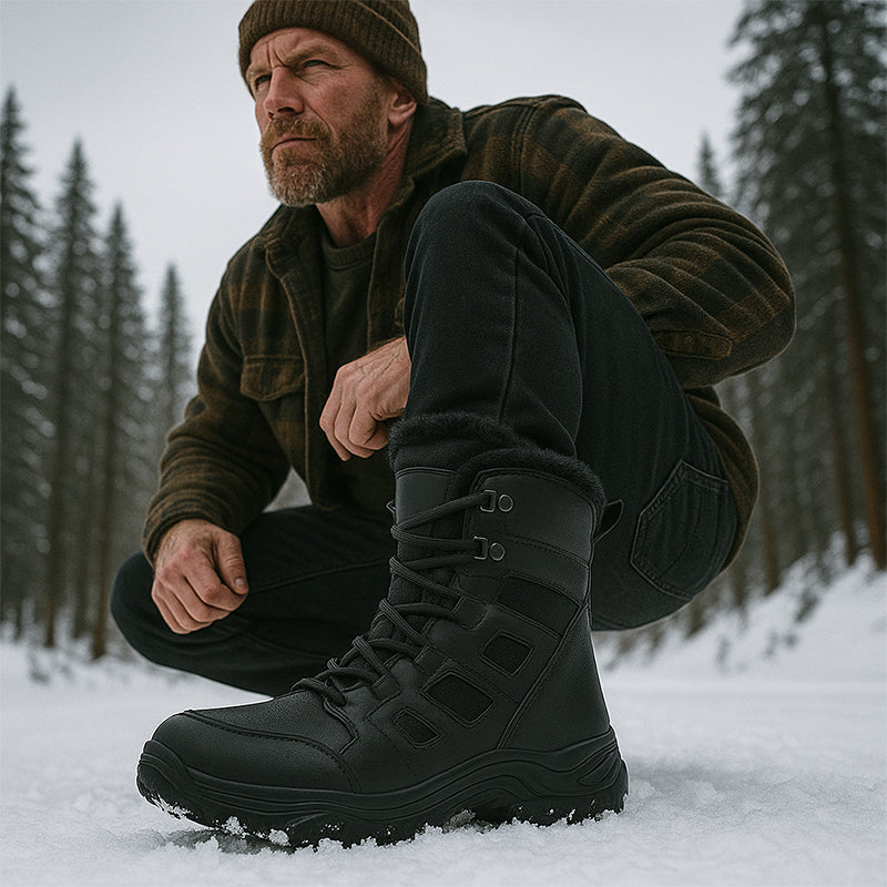 TWS Men’s Fur-Lined Outdoor Combat Boots