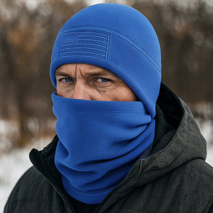 TWS Warm Fleece Beanie Hat & Neck Scarf Set for Winter Outdoor Wear