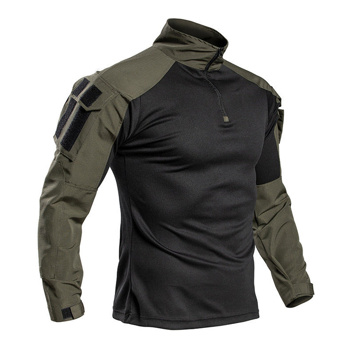 Men's Tactical Combat Shirt – Quarter Zip Training Shirt with Sleeve Pocket