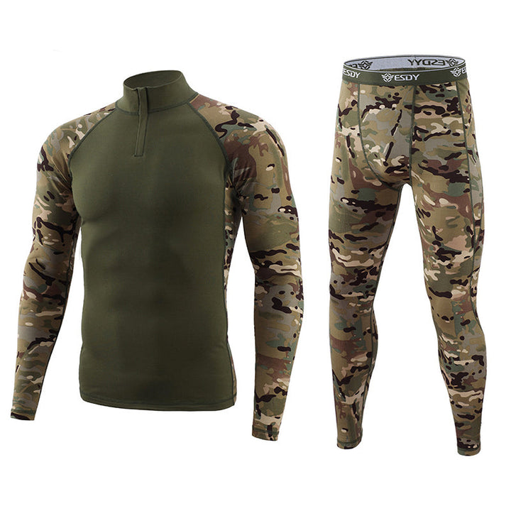 Men's Outdoor Camouflage Underwear Tactical Sports Shapewear Set