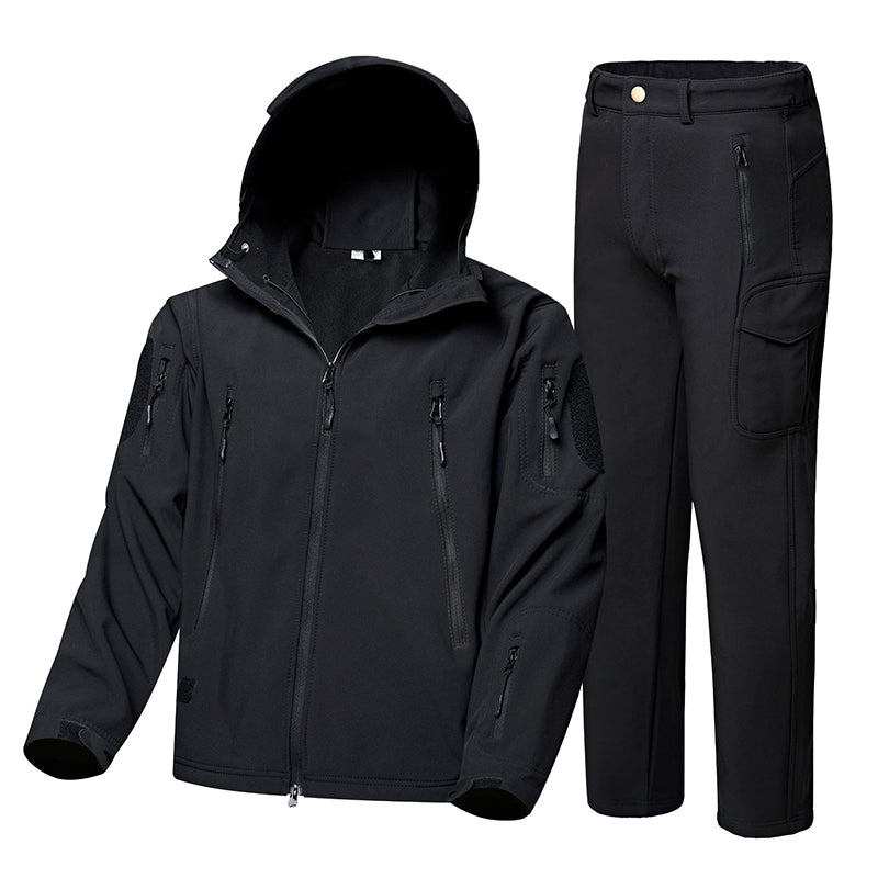 TWS Ultra Silent Hunting Suit Men's Water Resistant Softshell Clothes Camouflage Field Gear