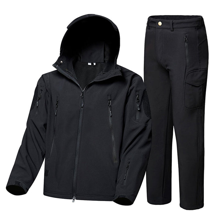 TWS Ultra Silent Hunting Suit Men's Water Resistant Softshell Clothes Camouflage Field Gear