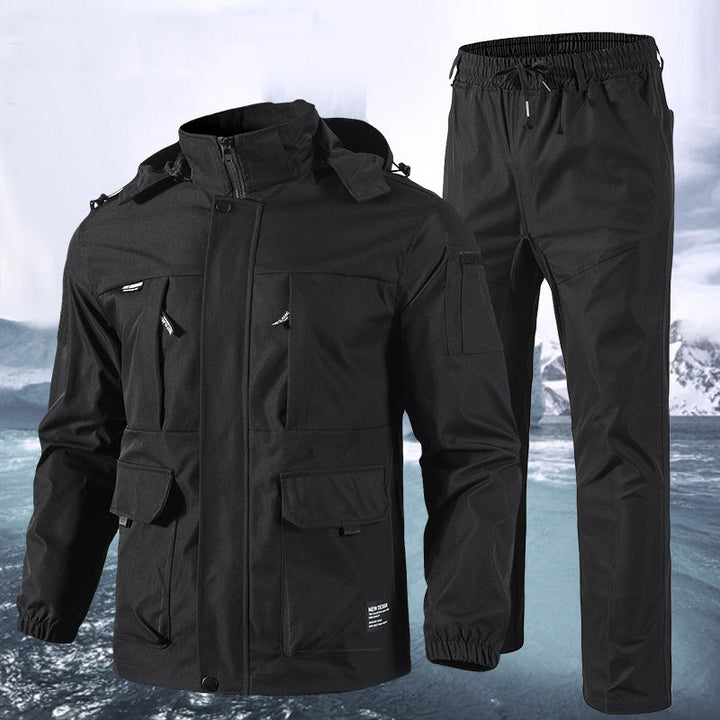Men’s Military-Style Waterproof Ripstop Tactical Suit Outdoor Combat Uniform Set