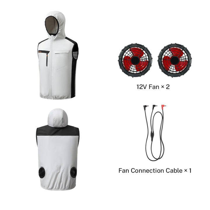 Air Cooling Vest with Dual Fans, 12V Electric Cooling Vest for Hot Weather Work & Outdoor Use