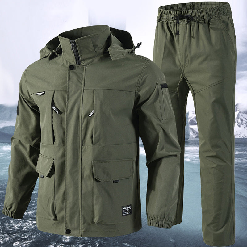Men’s Military-Style Waterproof Ripstop Tactical Suit Outdoor Combat Uniform Set