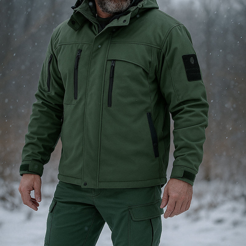 Men’s Softshell Fleece-Lined Waterproof Outdoor Jacket & Trousers Set