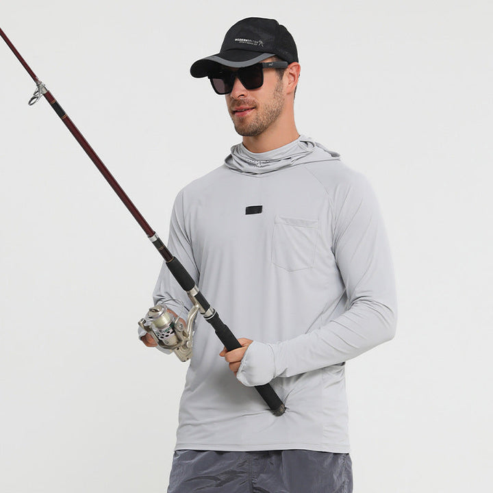 Men's Sun Protective Tactical Hoodie Quick Dry Fishing Shirt