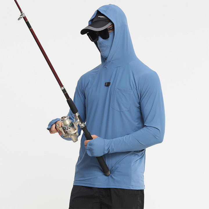 Men's Sun Protective Tactical Hoodie Quick Dry Fishing Shirt