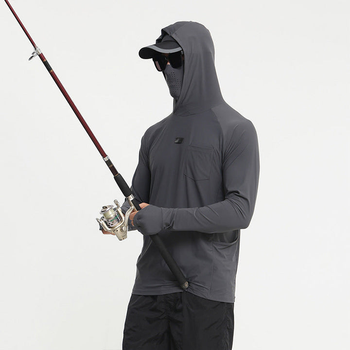 Men's Sun Protective Tactical Hoodie Quick Dry Fishing Shirt