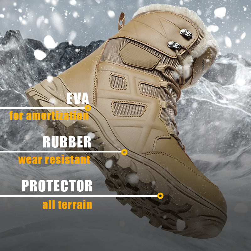 TWS Men’s Fur-Lined Outdoor Combat Boots