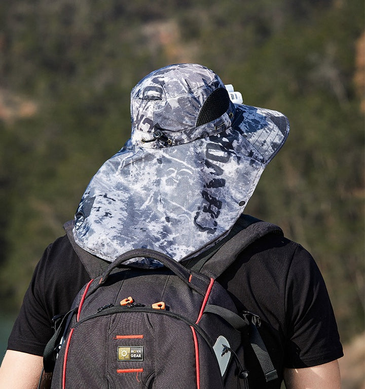 USB Charging Powered Fan Hat UPF 50+ Protection Fishing Cap with Sun Protection Face Mask