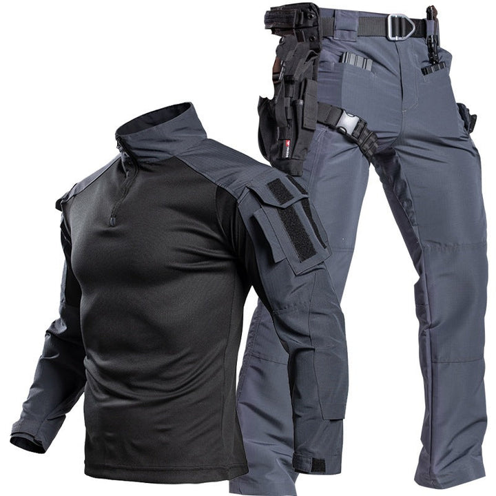 Men's Tactical Combat Shirt & Trousers Set – Waterproof Outdoor Utility Uniform