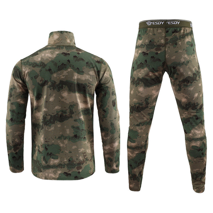 Men's Camouflage Thermal Coat Tactical Sports Underwear Set