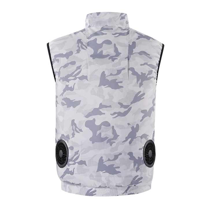 Tactical 2-Fan Electric Air Cooling Vest – Outdoor Leisure & Fishing Gear, Heatstroke Prevention