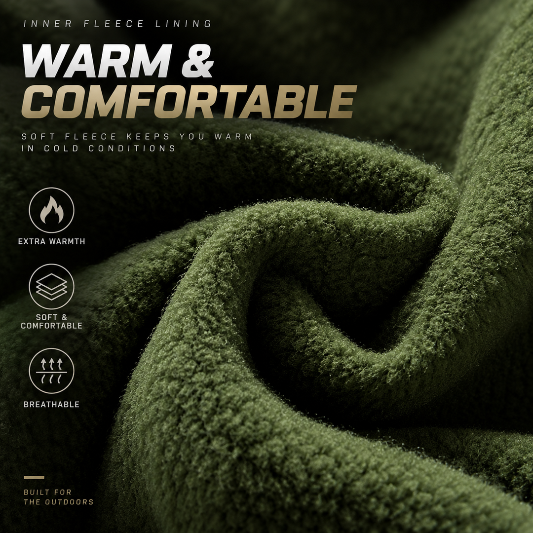 TWS StormGuard Men’s Tactical Softshell Fleece-lined Jacket & Pants Set for Winter