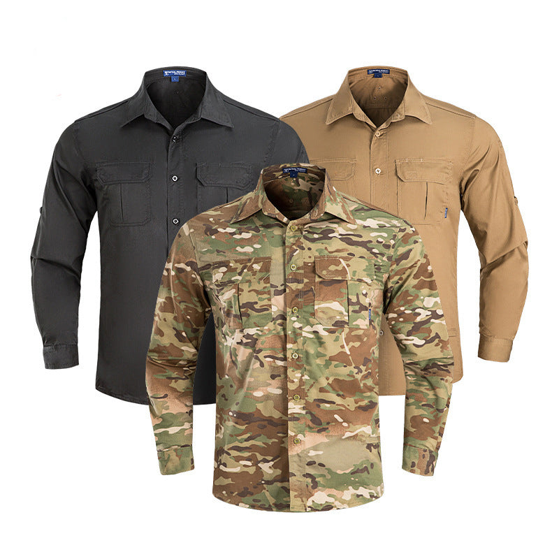 Men's Tactical Long Sleeve Shirt Breathable Jacket For Summer